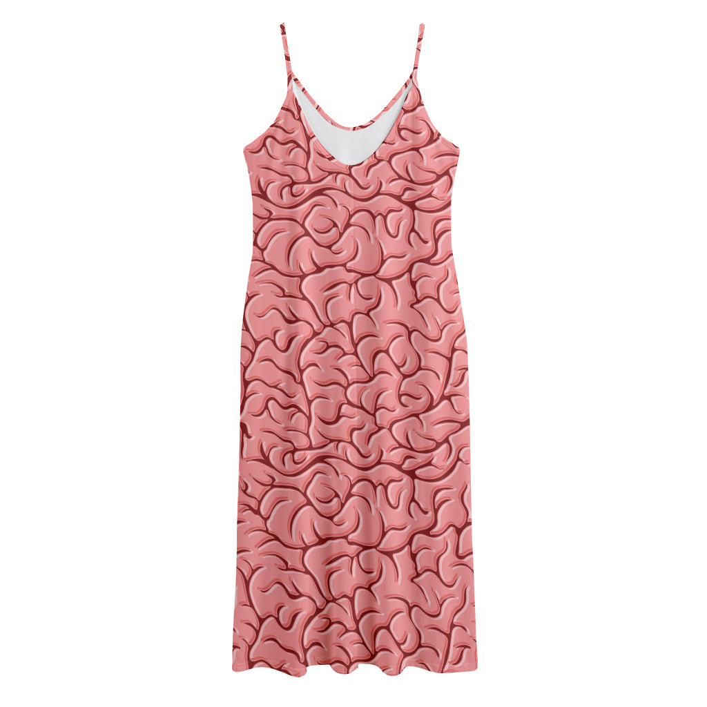 Human Brain Print Jersey Midi Cami Dress