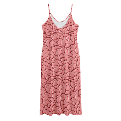 Human Brain Print Jersey Midi Cami Dress
