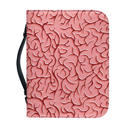 Human Brain Print Leather Bible Cover