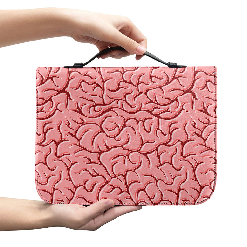 Human Brain Print Leather Bible Cover