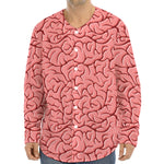 Human Brain Print Long Sleeve Baseball Jersey