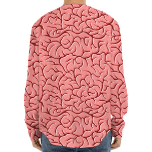 Human Brain Print Long Sleeve Baseball Jersey