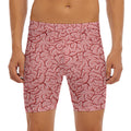Human Brain Print Men's Long Boxer Briefs