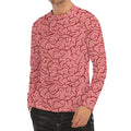 Human Brain Print Men's Long Sleeve Rash Guard