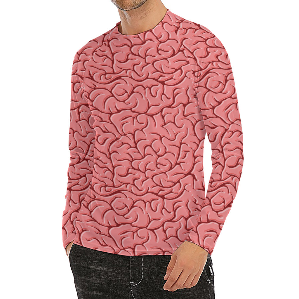 Human Brain Print Men's Long Sleeve Rash Guard