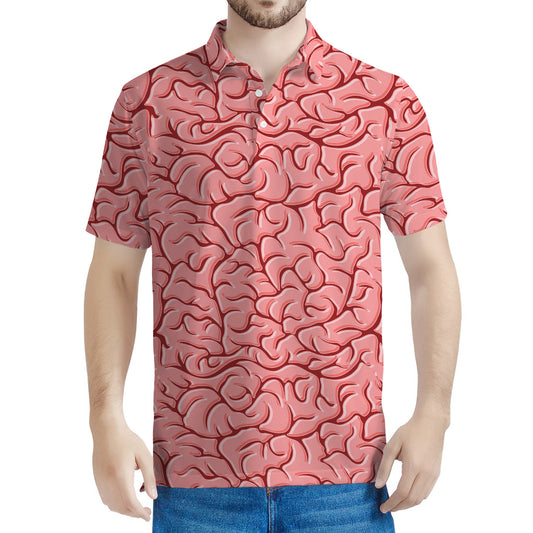 Human Brain Print Men's Polo Shirt