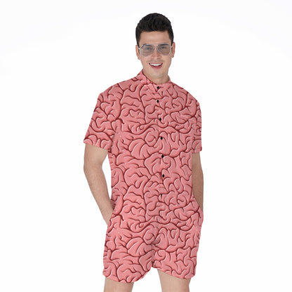Human Brain Print Men's Rompers