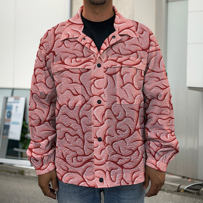 Human Brain Print Men's Shirt Jacket