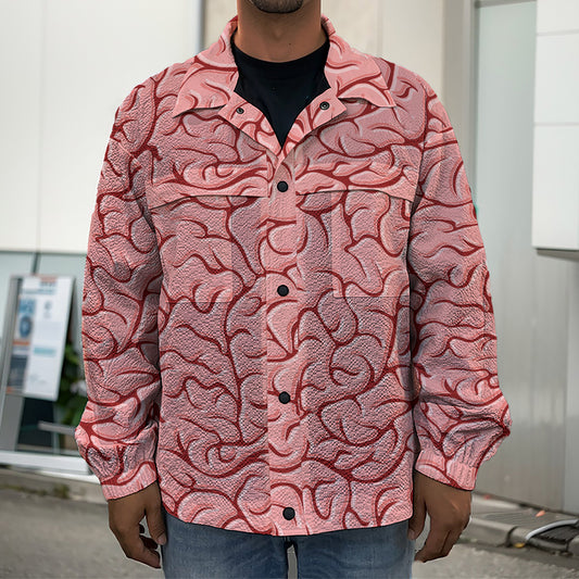Human Brain Print Men's Shirt Jacket