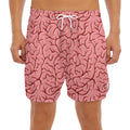 Human Brain Print Men's Split Running Shorts