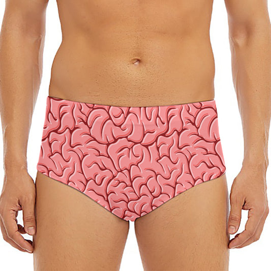 Human Brain Print Men's Triangle Swim Briefs