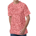 Human Brain Print Men's Velvet T-Shirt