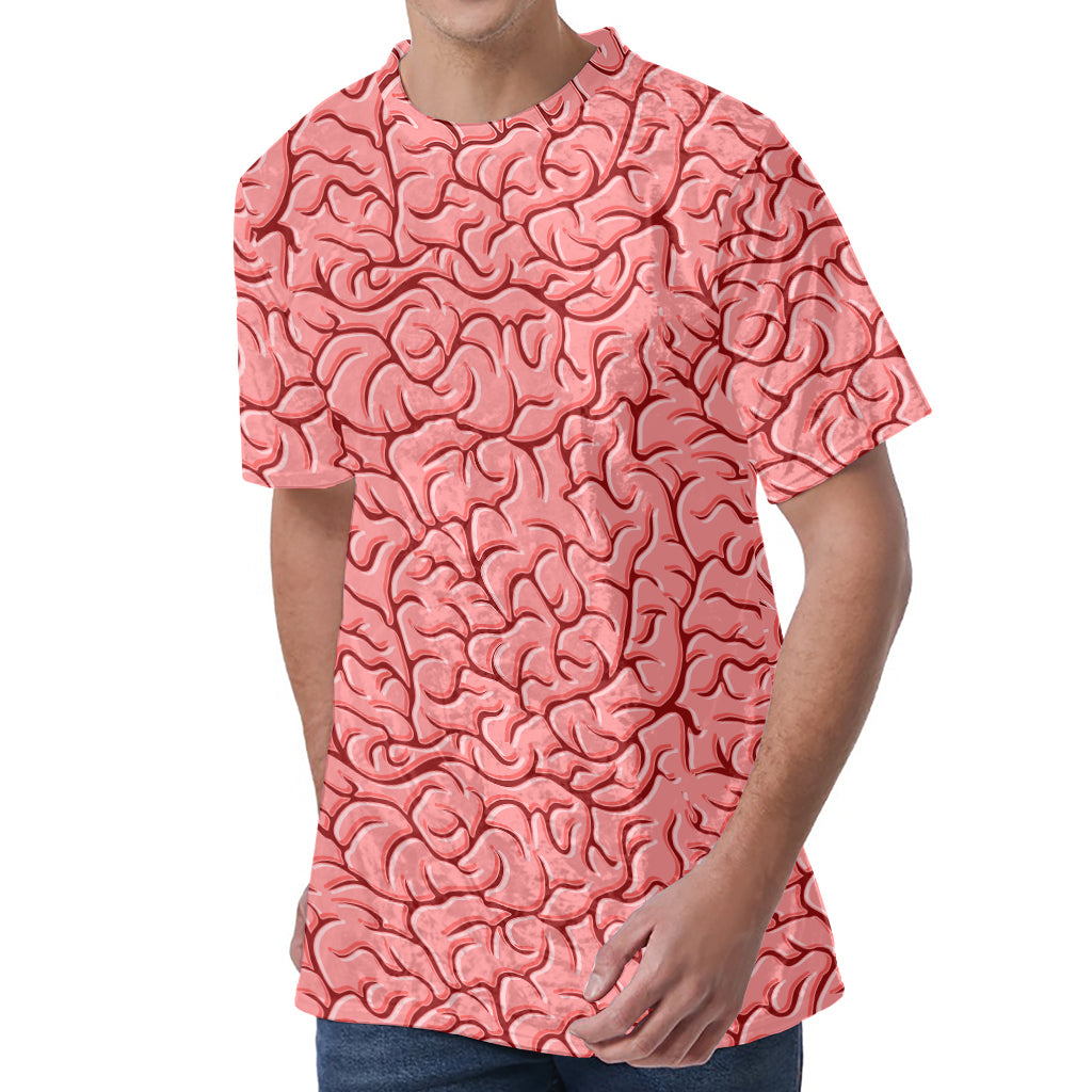 Human Brain Print Men's Velvet T-Shirt
