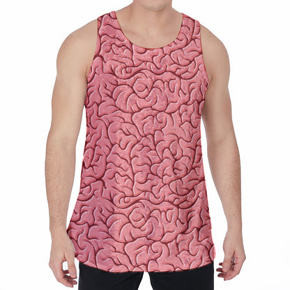 Human Brain Print Men's Velvet Tank Top