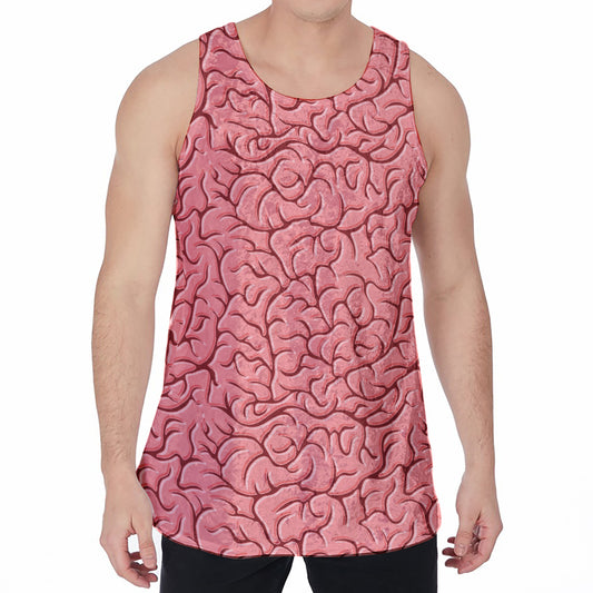 Human Brain Print Men's Velvet Tank Top