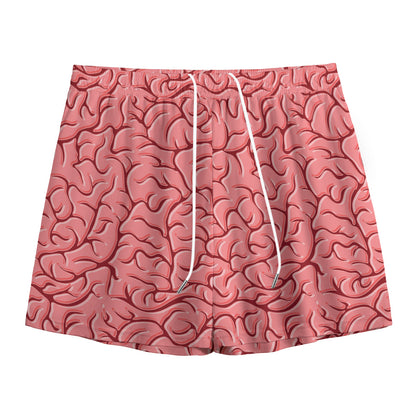 Human Brain Print Mesh Shorts