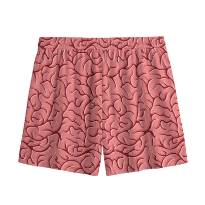 Human Brain Print Mesh Shorts