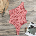 Human Brain Print One Shoulder Bodysuit