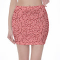 Human Brain Print Pencil Mini Skirt