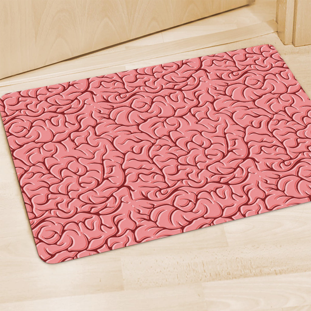 Human Brain Print Polyester Doormat