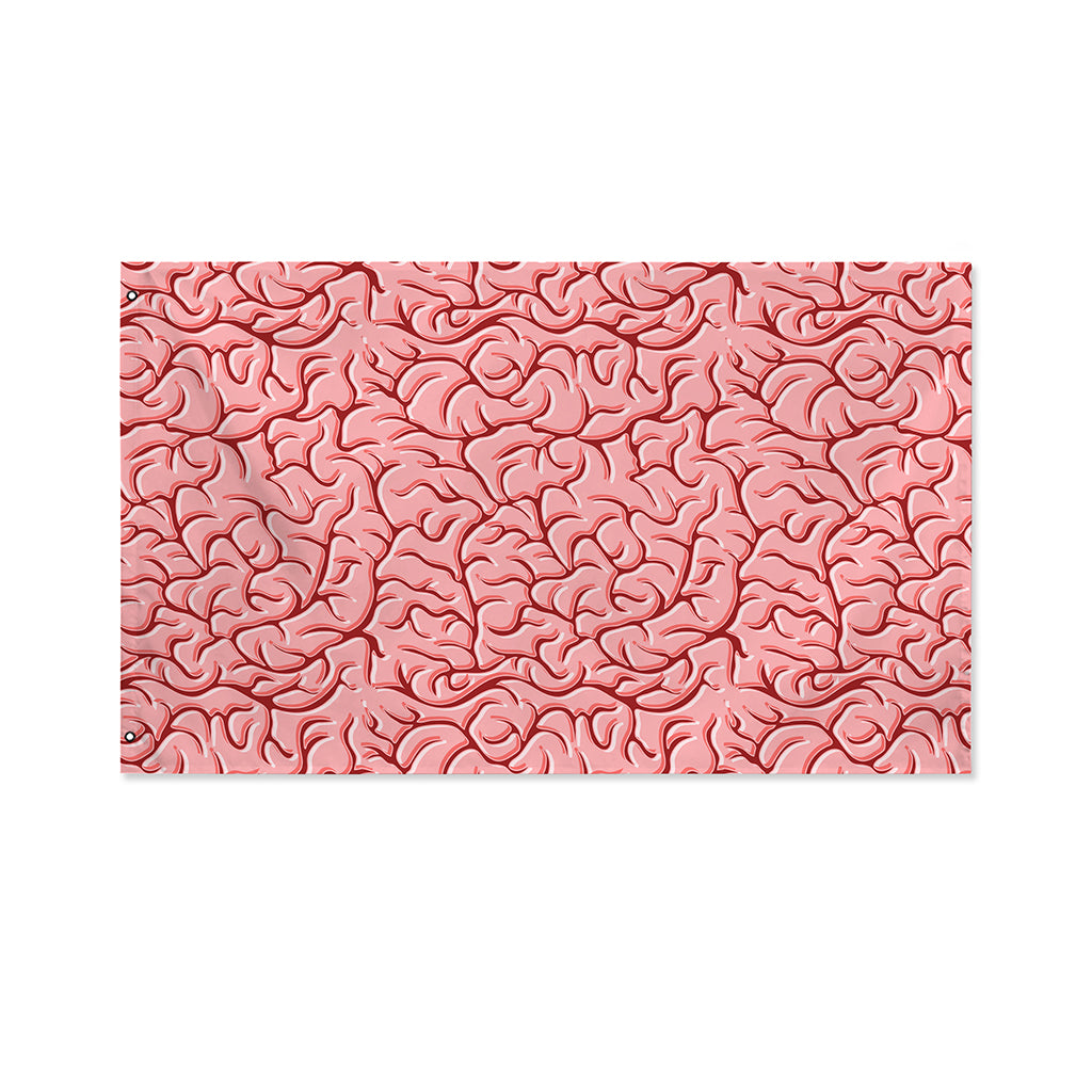 Human Brain Print Polyester Flag