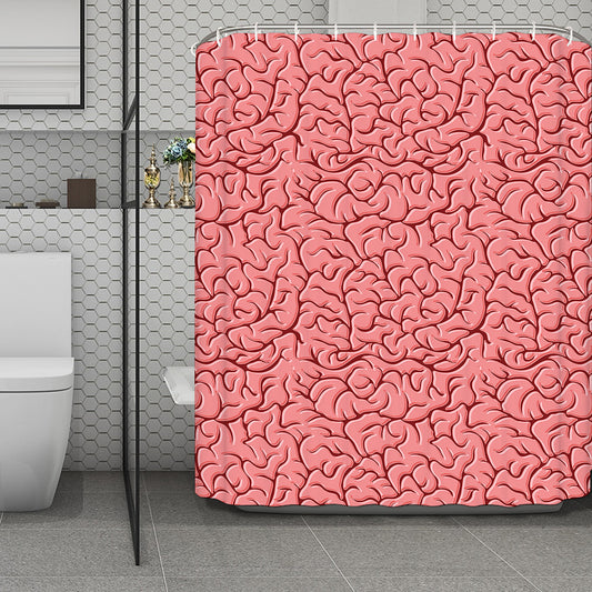 Human Brain Print Polyester Shower Curtain