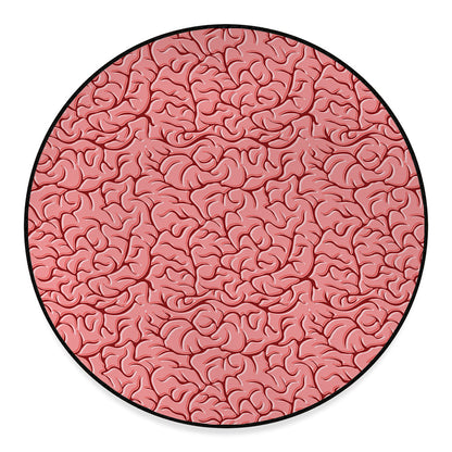 Human Brain Print Round Floor Mat