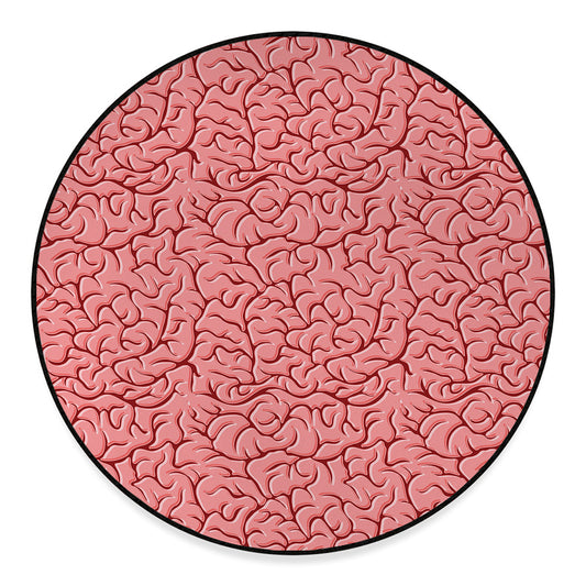 Human Brain Print Round Floor Mat
