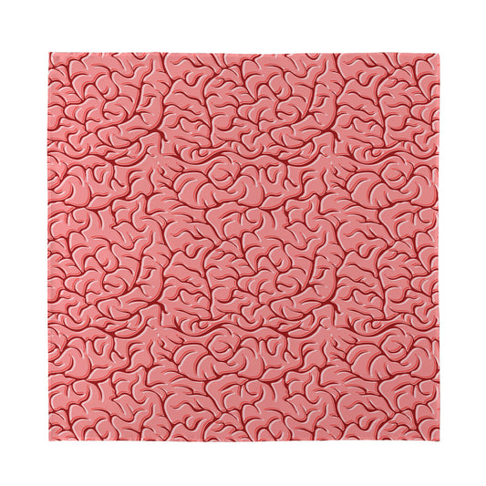 Human Brain Print Silk Bandana
