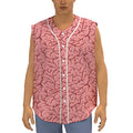 Human Brain Print Sleeveless Baseball Jersey