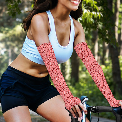 Human Brain Print Sun Protection Arm Sleeves