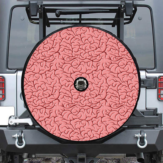 Human Brain Print Tire Cover With Camera Hole