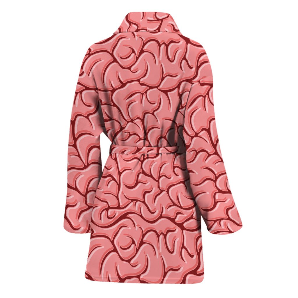 Human Brain Print Women's Bathrobe