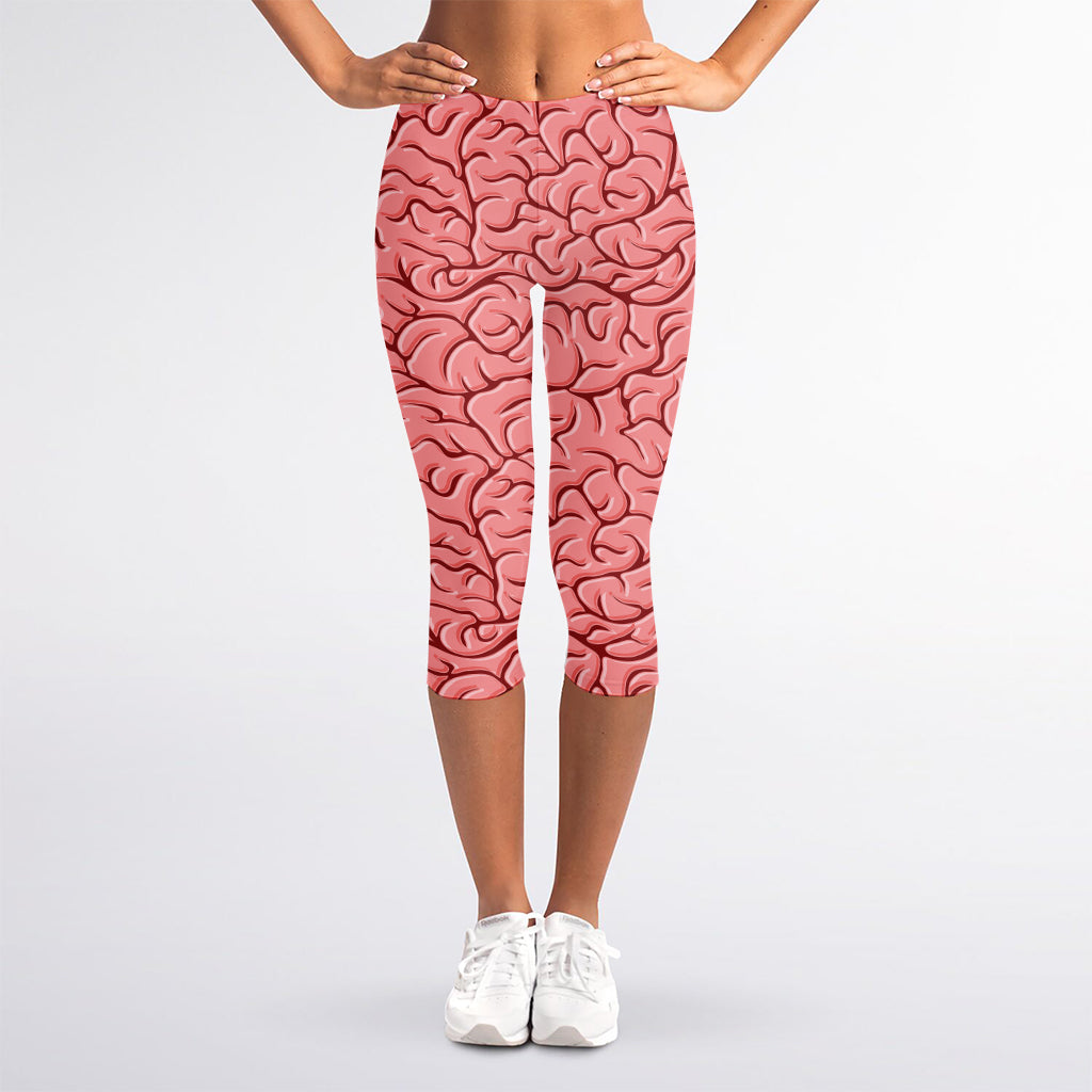 Human Brain Print Women's Capri Leggings