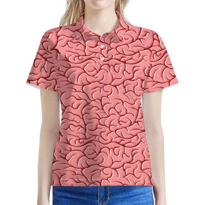 Human Brain Print Women's Polo Shirt