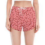 Human Brain Print Women's Split Running Shorts