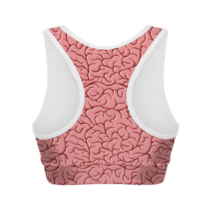 Human Brain Print Women's Sports Bra