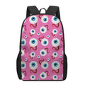 Human Eyeball Pattern Print 17 Inch Backpack