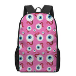 Human Eyeball Pattern Print 17 Inch Backpack