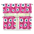 Human Eyeball Pattern Print 3 Piece Kitchen Curtains