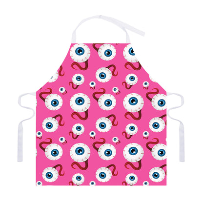 Human Eyeball Pattern Print Adjustable Apron