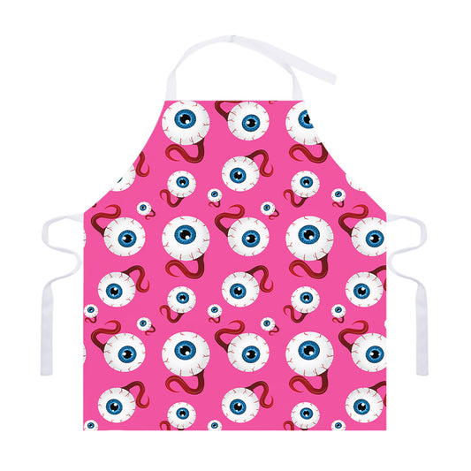Human Eyeball Pattern Print Adjustable Apron