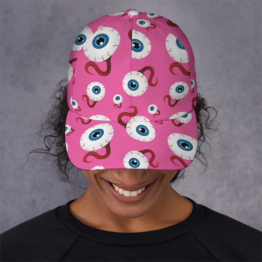 Human Eyeball Pattern Print Baseball Cap