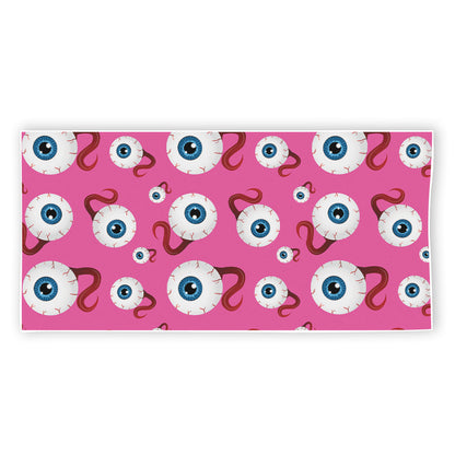 Human Eyeball Pattern Print Beach Towel