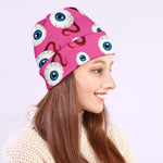Human Eyeball Pattern Print Beanie