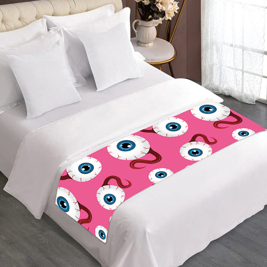 Human Eyeball Pattern Print Bed Runner