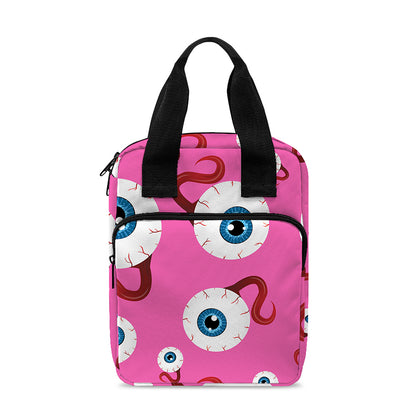 Human Eyeball Pattern Print Bible Tote Bag