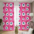 Human Eyeball Pattern Print Dimout Pencil Pleat Curtains