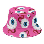 Human Eyeball Pattern Print Bucket Hat