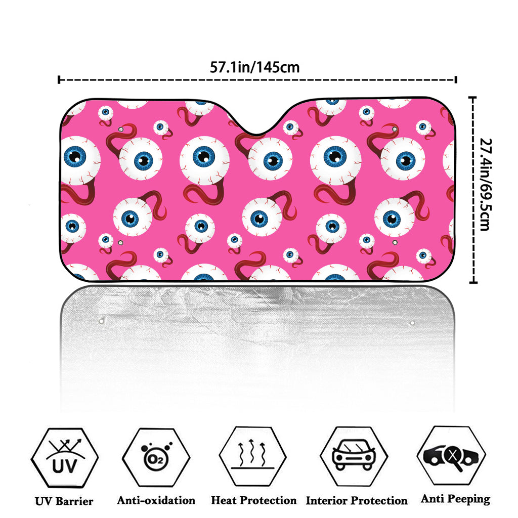 Human Eyeball Pattern Print Car Windshield Sun Shade